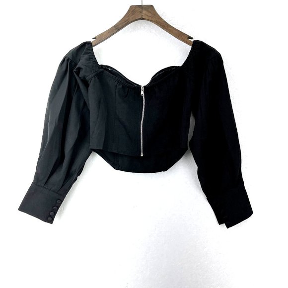 Fashion Nova Corset Off the Shoulder Bardot Crop Top NWT SIZE XS - Picture 2 of 3